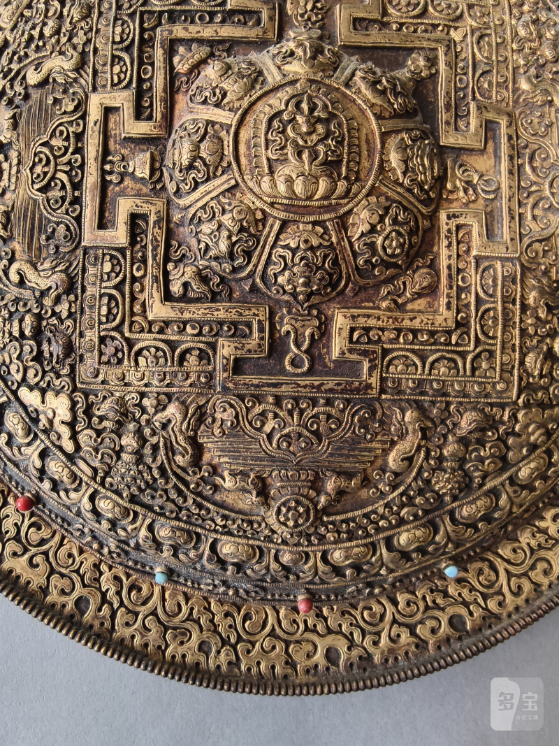 A PARCEL GILT-COPPER MANDALA - 图13